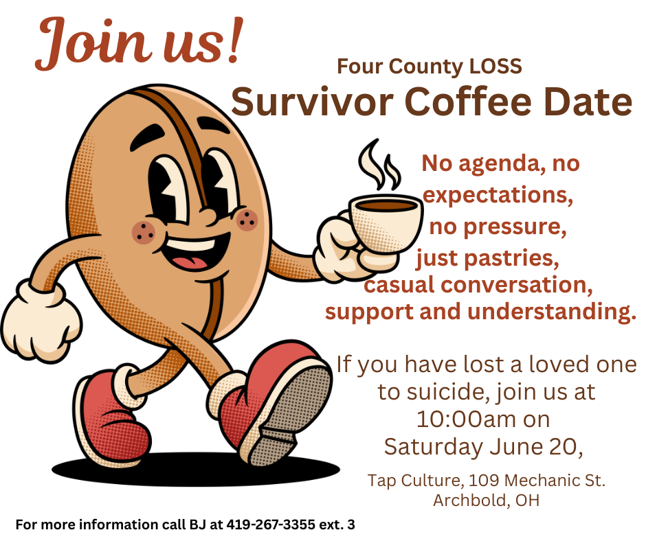 6_1 Invitation to Coffee Dates for people who have lost a loved one to suicide.